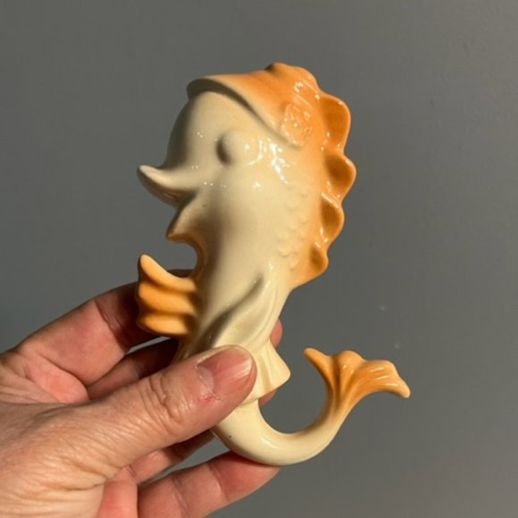 Arnels Ceramic Set of 3 Fish Decor Bathroom Wall decor Vtg Anthropomorphic READ - Picture 2 of 4